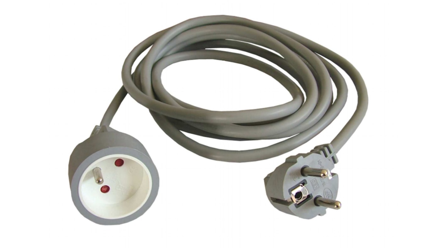 RS PRO 10m Type E - French Extension Lead, 250 V