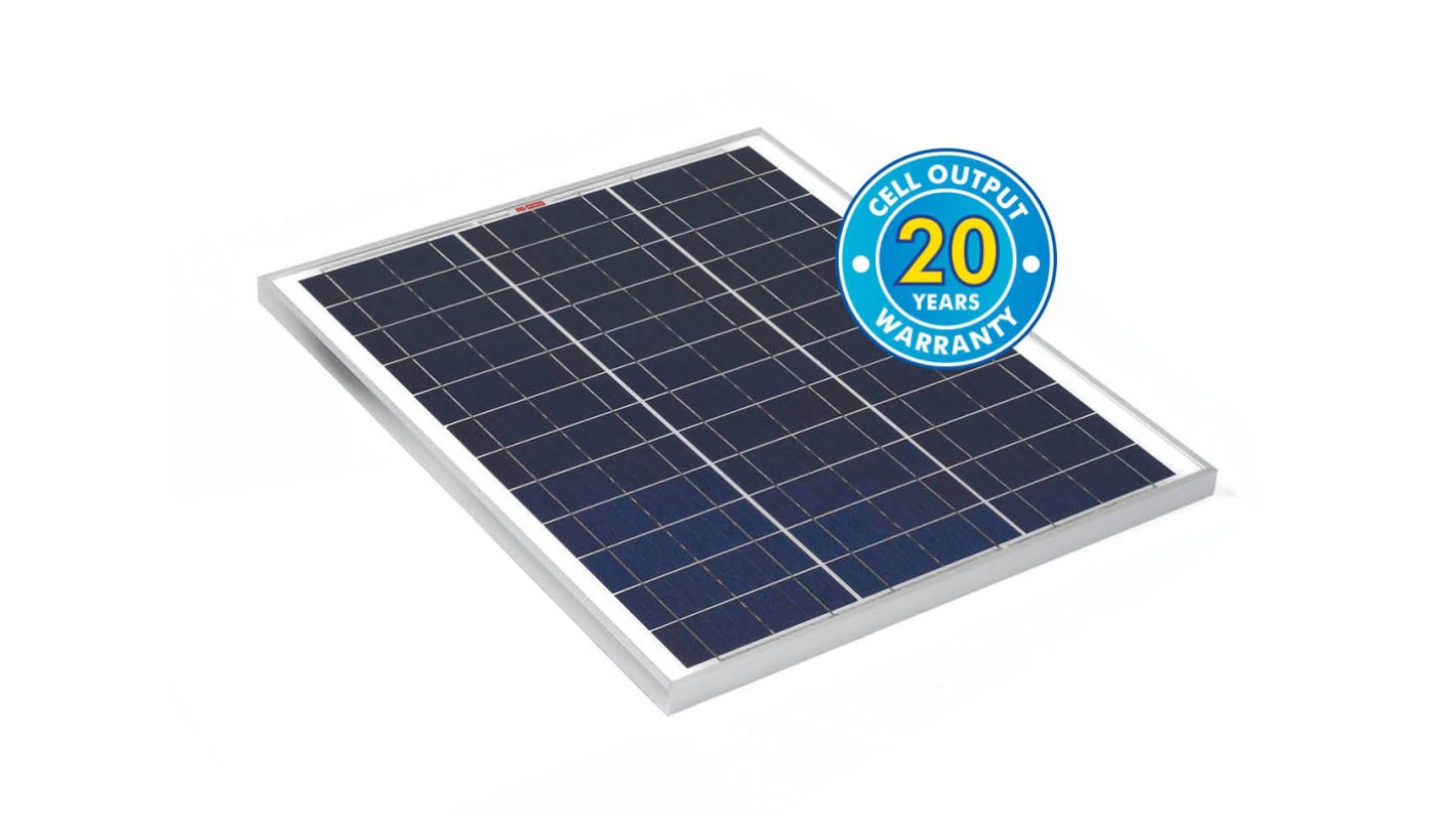 PV Logic Solarmodul Polykristallin 45W, 634 x 535 x 25mm 45W, 22V / 10Ah -40°C +85°C