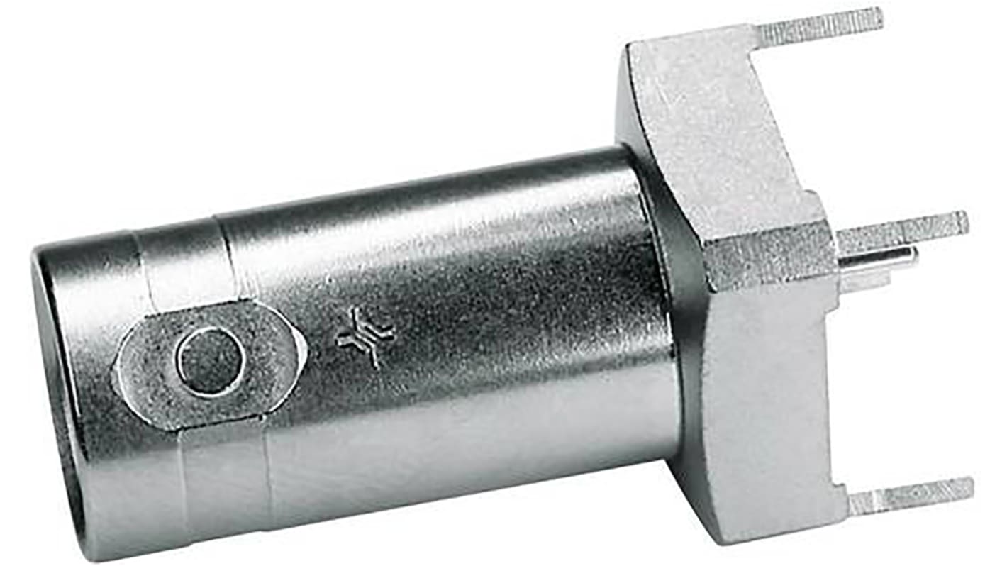 Connettore coassiale Ad angolo diritto Telegartner, Femmina, 50Ω, Montaggio PCB