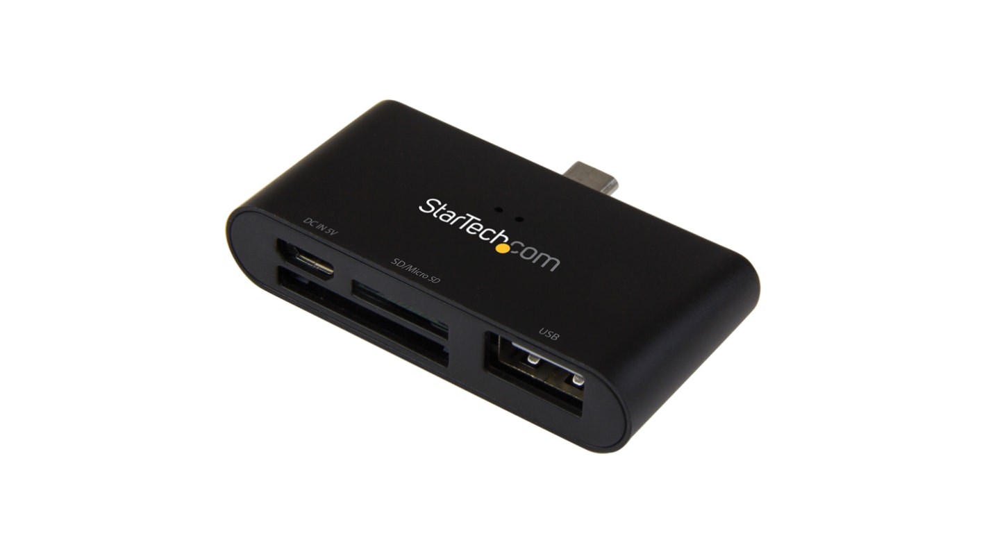 Startech USB 2.0 便携式2合一读卡器, 兼容MicroSD, SD卡