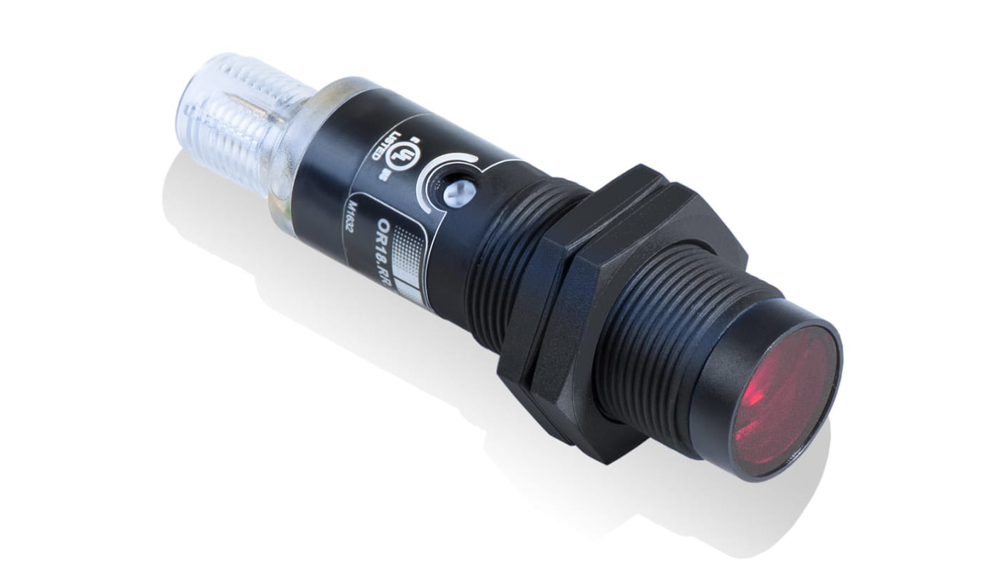 Rs-Online Sensore fotoelettrico Cilindrico Baumer a diffusione rilevamento 5 mm → 120 mm uscita PNP