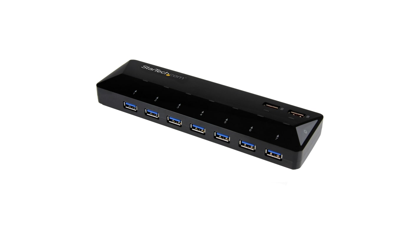 Hub USB StarTech.com, ST93007U2C, USB 3.0 7 Adaptador de a.c. USB A