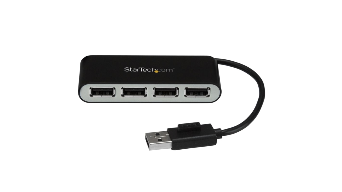 StarTech.com, USB 2.0 USB-Hub, 4 USB Ports, USB A, USB, USB-Bus, 82 x 27 x 15mm