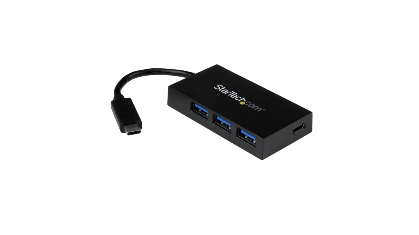 StarTech.com 4 Port USB 3.1 USB A, USB C  Hub, USB Bus Powered, 75 x 40 x 13mm