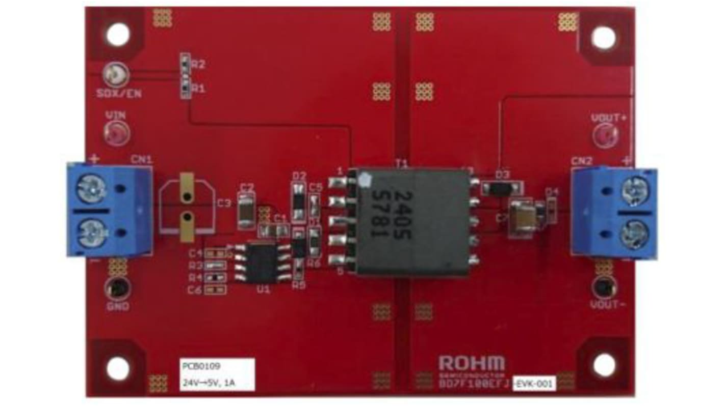 ローム 評価ボード, 評価ボード, フライバックコンバータ, 絶縁型フライバックDC-DCコンバータ 用, BD7F100EFJ-EVK-001