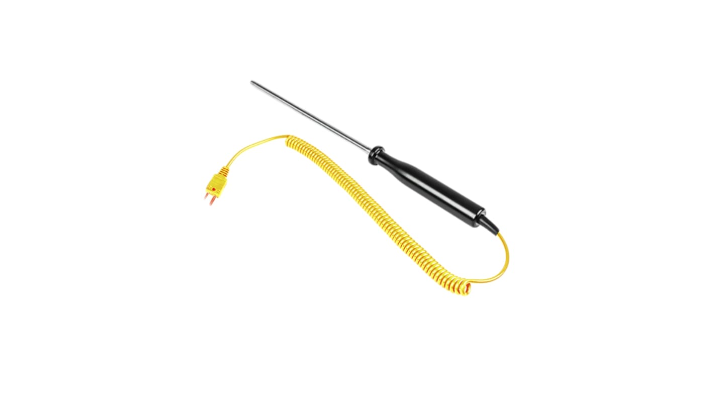 RS PRO K Rounded Temperature Probe, 100mm Length, 1.5mm Diameter, +850 °C Max
