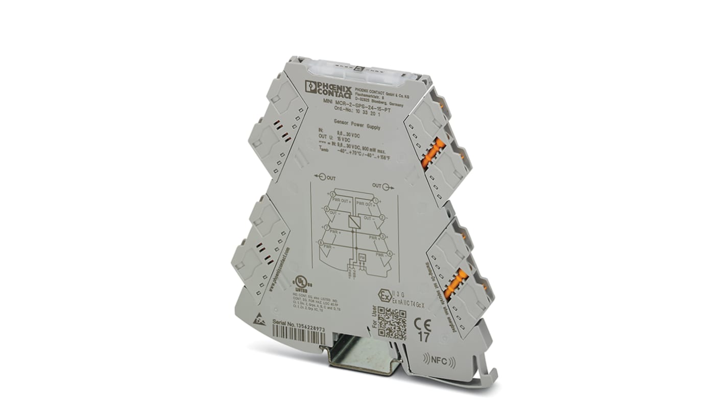 Phoenix Contact MINI MCR Series Signal Conditioner, Voltage Input, Voltage Output, 9.6 → 30V dc Supply, ATEX