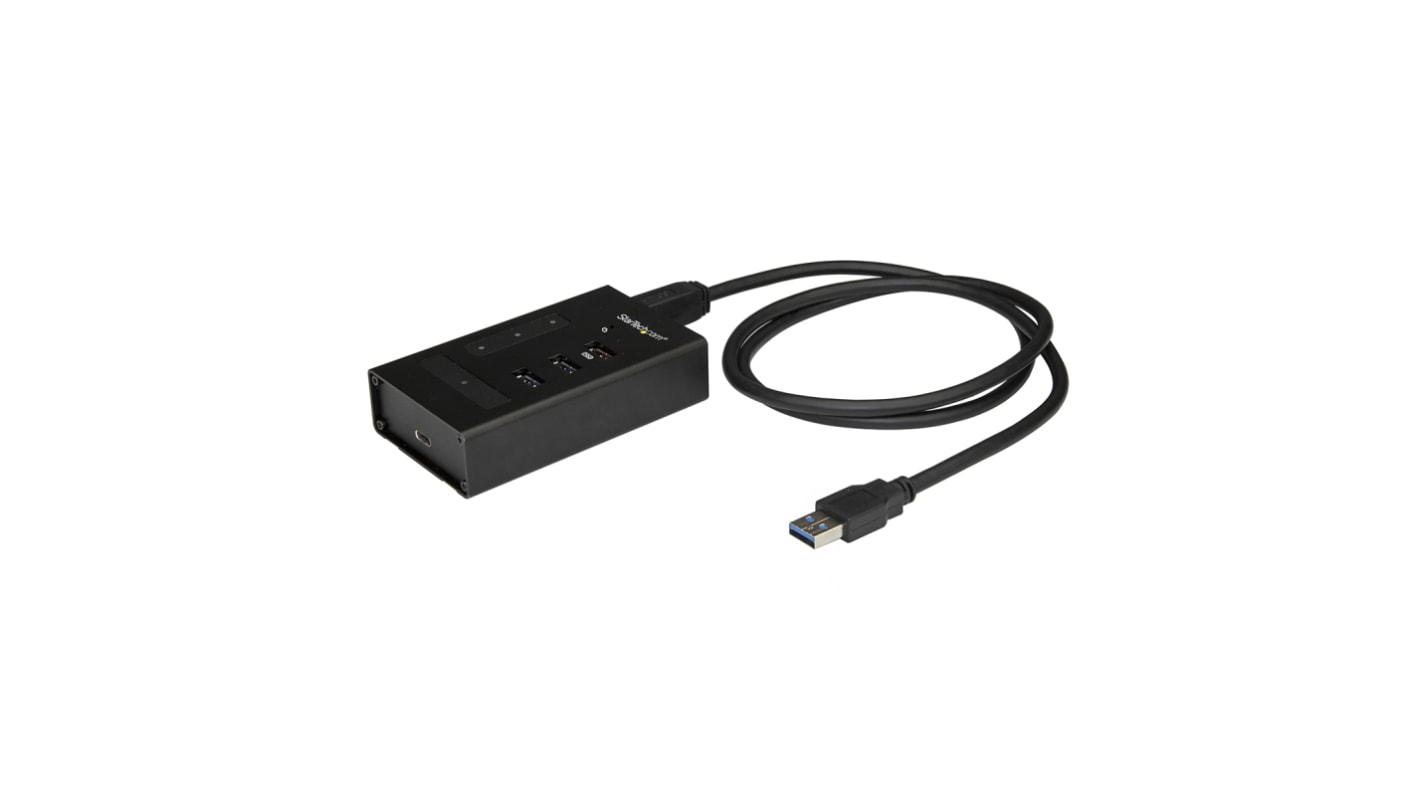 Hub USB StarTech.com, HB30A3A1CST, USB 3.0 4 Adaptador de a.c. USB A, USB C