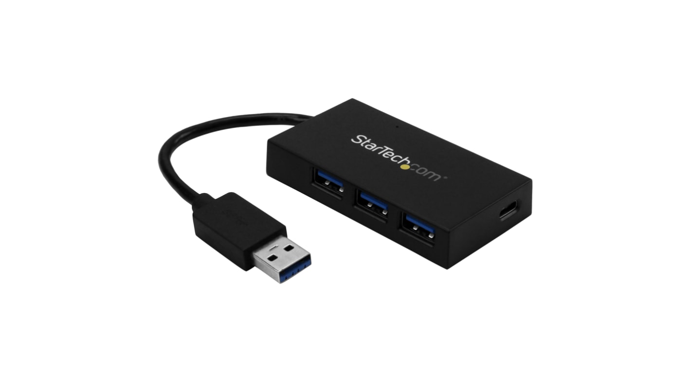 StarTech.com 4 Port USB 3.0 USB A, USB C  Hub, USB Bus Powered, 75 x 40 x 13mm