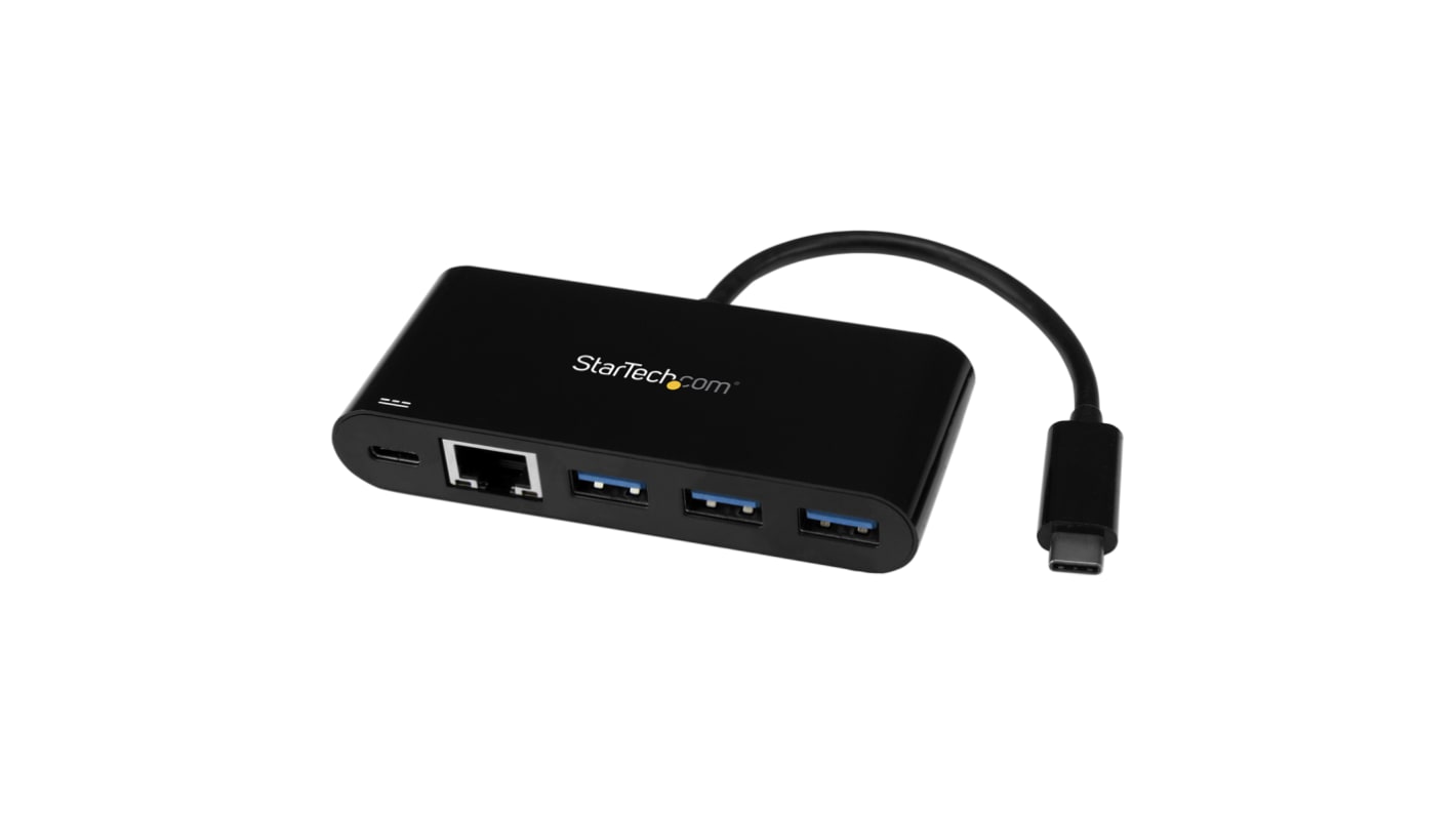 StarTech.com 3 Port USB 3.0 USB A, USB C  Hub, USB Powered, 95 x 41 x 17mm