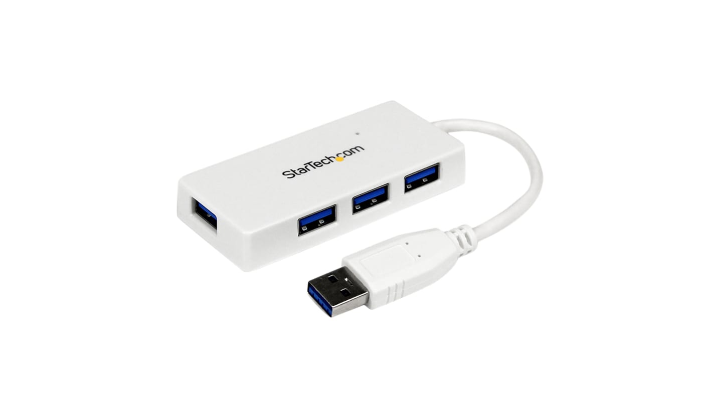 StarTech.com, USB 3.0 USB-Hub, 4 USB Ports, USB A, USB, USB, 80 x 36 x 14mm