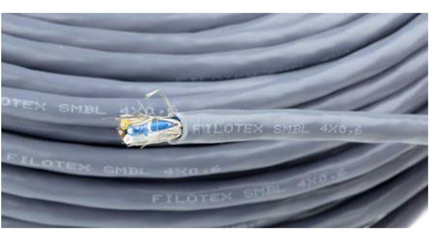 Nexans SMA Series, 4 Cores, 0.22 mm², Unscreened, 24 AWG, 100m