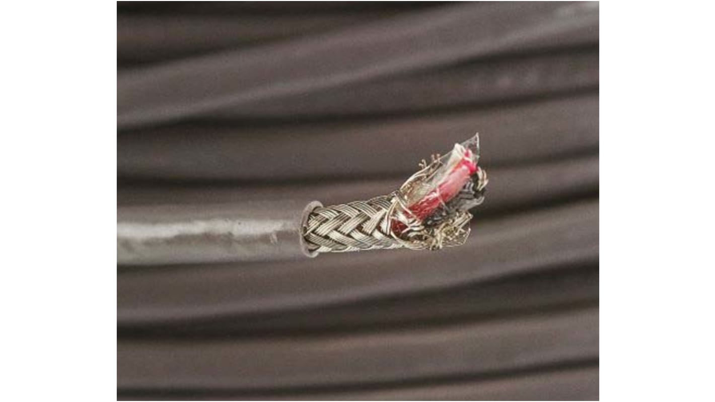 Alpha Wire Alpha Essentials Communication & Control Control Cable, 3 Cores, 0.09 mm², DEF STAN, Screened, 305m, Grey