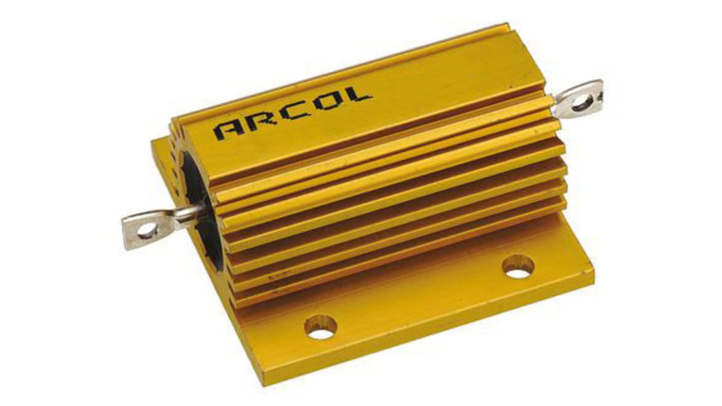 Resistencia de montaje en panel Arcol, 150Ω ±5% 75W, Con carcasa de aluminio, Axial, Bobinado