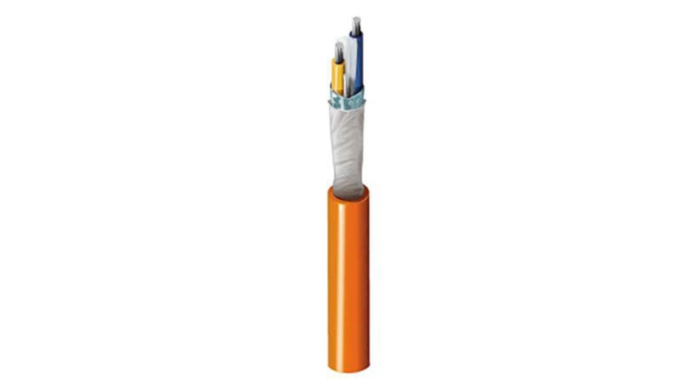 Cable multiconductor apantallado Belden 3076F de 2 núcleos, 0,9 mm², Ø ext. 7.11mm, long. 152m, 300 V, 5,2 A, funda de