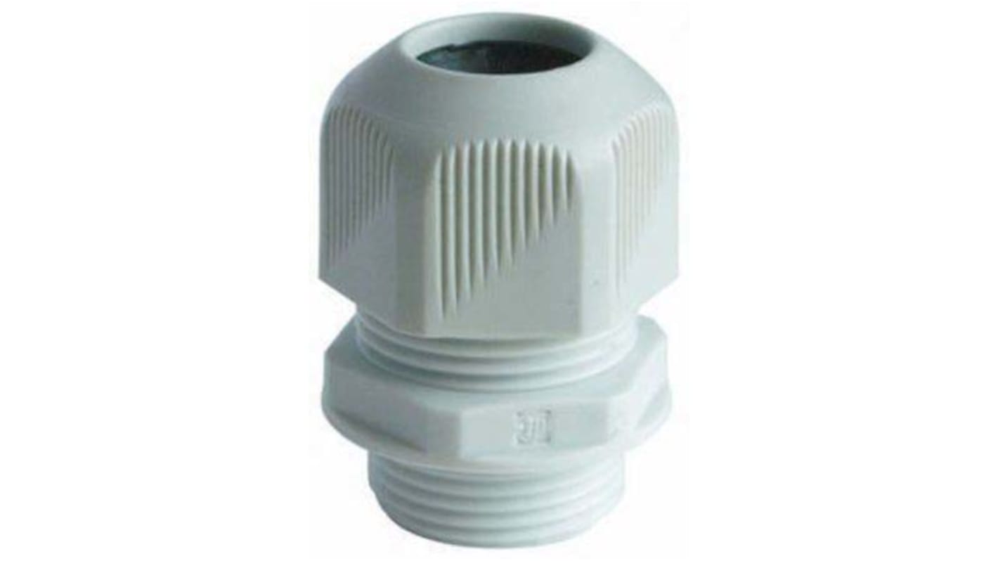 Legrand 968 Series Grey Polyamide Cable Gland, ISO25 Thread, 13mm Min, 18mm Max, IP55