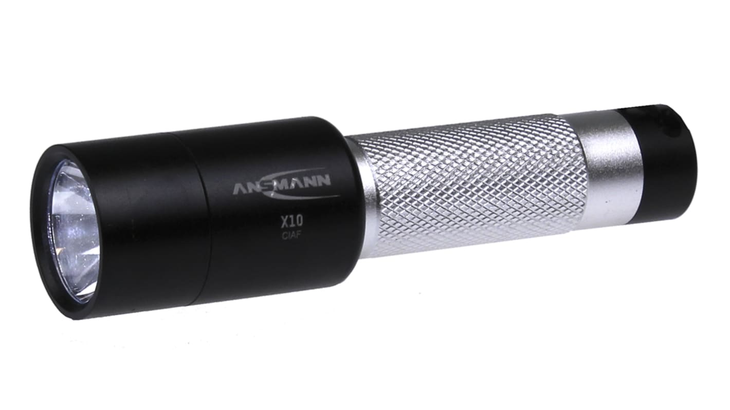 Ansmann 手电筒, 25 lm, LED, 1 个 AA电池, 银色, X10