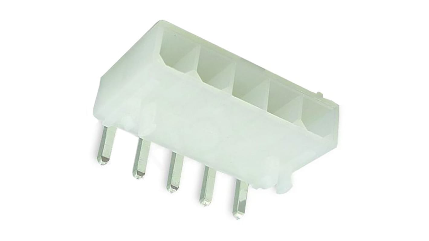 Embase pour CI Molex, Mini-Fit Jr., 5 pôles , 4.2mm 1 rangée, 12.0A, Angle droit