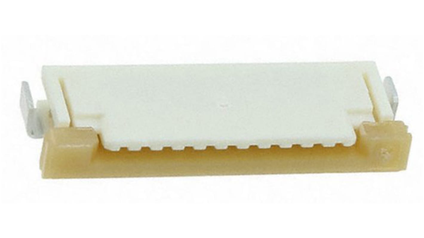 Molex FPC连接器, 母座, 11p, 1mm间距, 单排, SMT安装, 直角, 1A, 30 V, Easy On系列