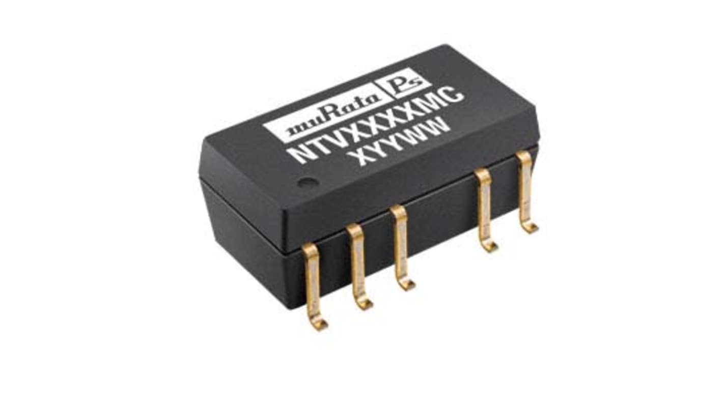 Murata Power Solutions NTH Isolated DC-DC Converter, ±5V dc/ ±200mA Output, 10.8 → 13.2 V dc Input, 2W, Surface