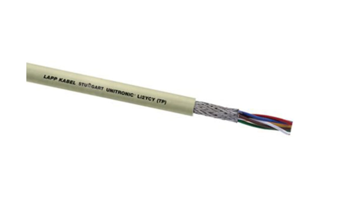 Cable de datos apantallado Li2YCY Lapp UNITRONIC de 20 conductores, 10 pares, 0.22 mm², 24 AWG, long. 50m, Ø ext.