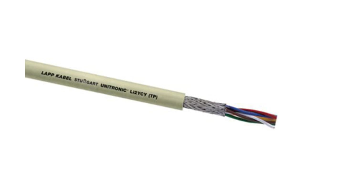 Cable de datos apantallado Li2YCY Lapp UNITRONIC de 2 conductores, 1 par, 0,34 mm², 22 AWG, long. 50m, Ø ext. 5.8mm,