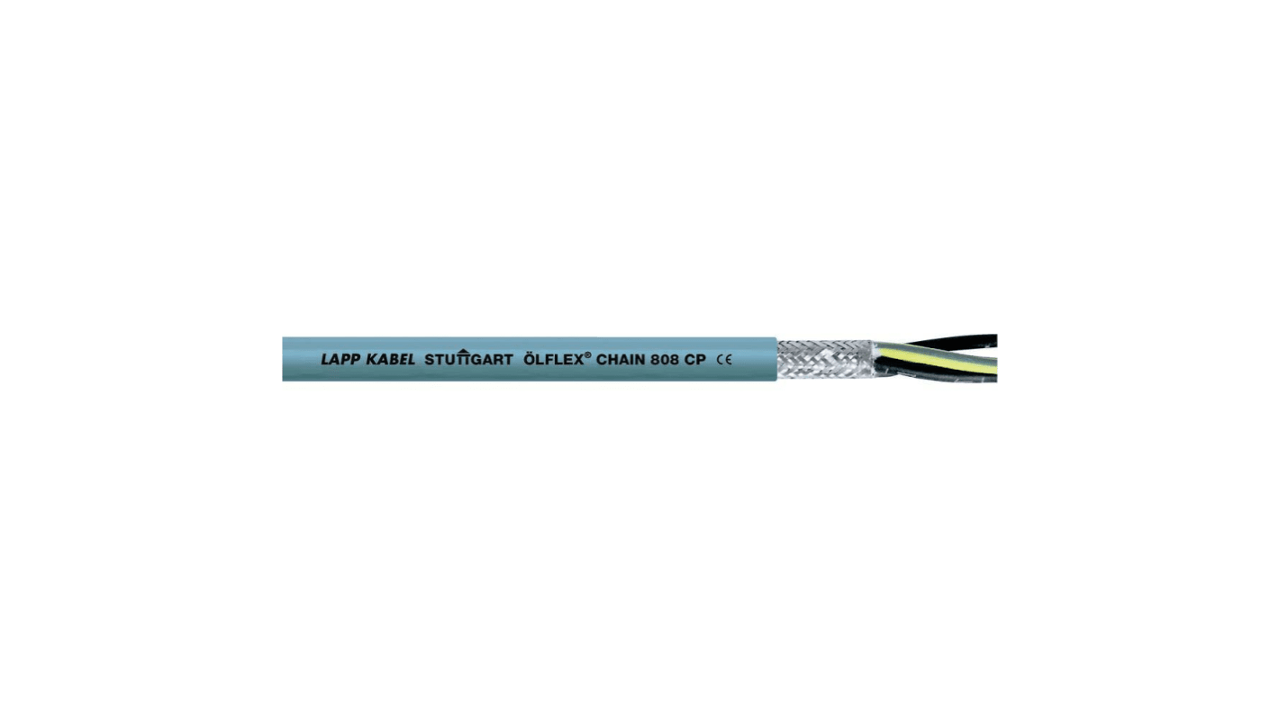 Lapp ÖLFLEX Multicore Cable, 7 Cores, 0.75 mm², Screened, 50m, Grey Polyurethane PUR Sheath, 18 AWG