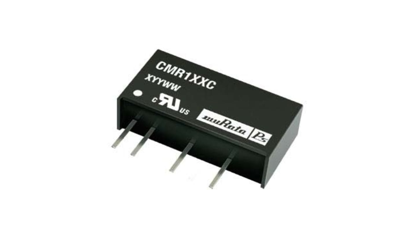 Murata Power Solutions CMR DC-DC Converter, ±15V dc/ ±25mA Output, 4.5 → 5.5 V dc Input, 0.75W, Through Hole,