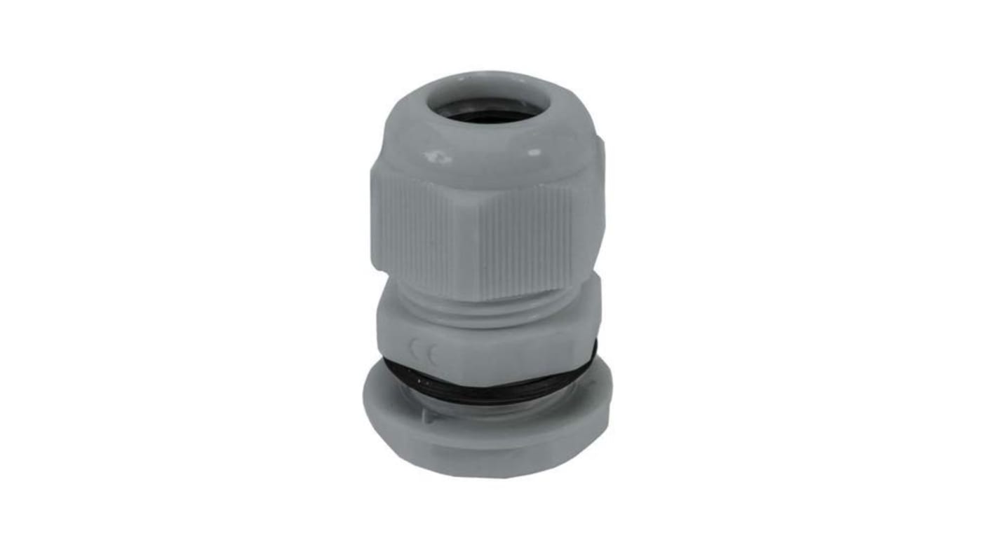 HellermannTyton NGM Series Grey Nylon Cable Gland, M40 Thread, 22mm min., 32mm max., IP68