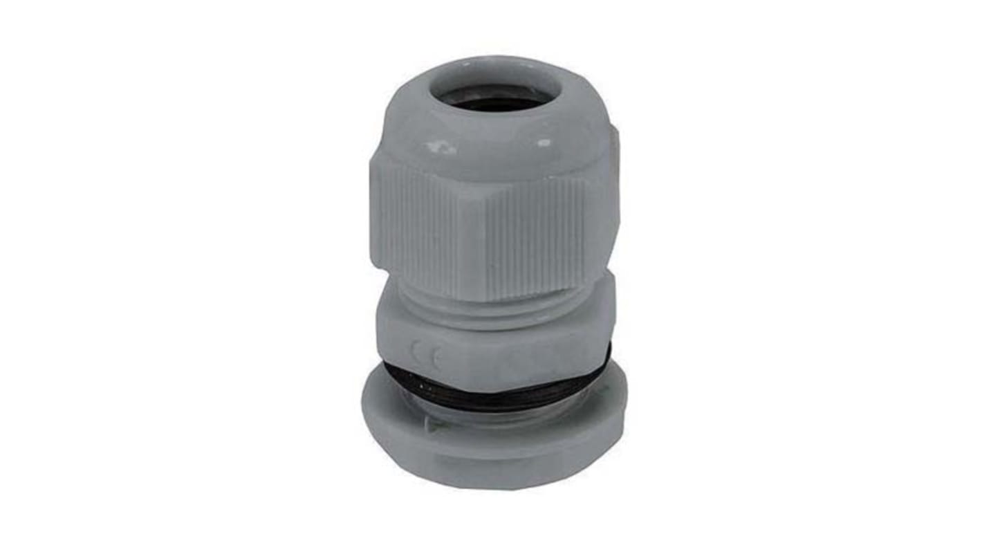 HellermannTyton NGM Kabelverschraubung, M25 Nylon Grau 13mm/ 18mm, IP68