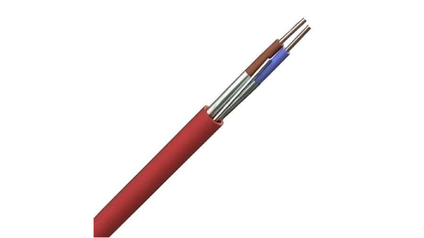 CAE Groupe SIHF, Fire Performance LSZH, 50m 2 Core, Brown/Red Silicone Power Cable +180°C