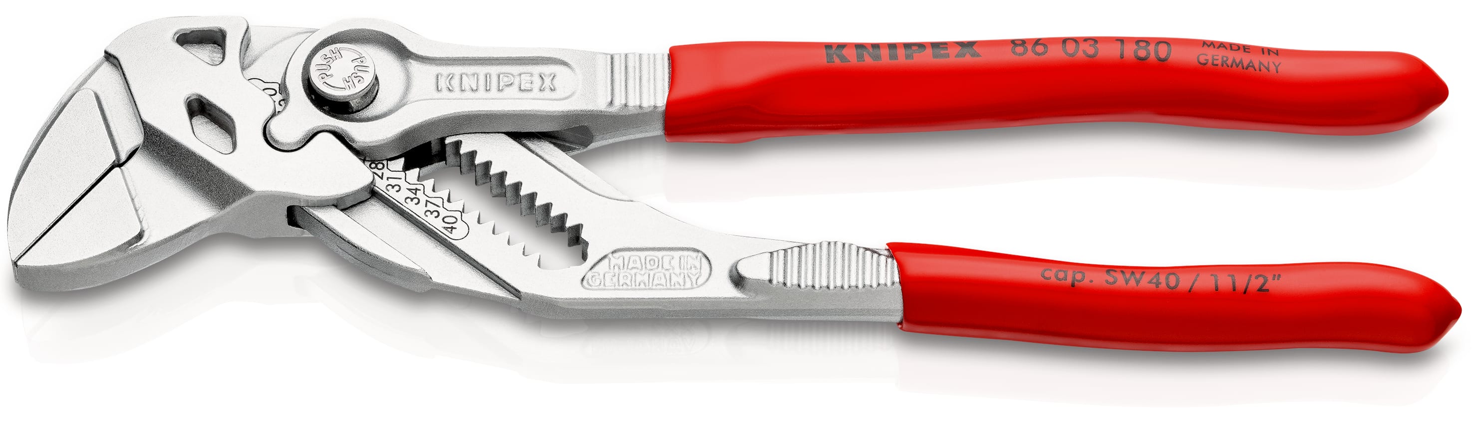 KNIPEX Herramientas - Alicates electrónicos, puntas planas (3511115), rojo