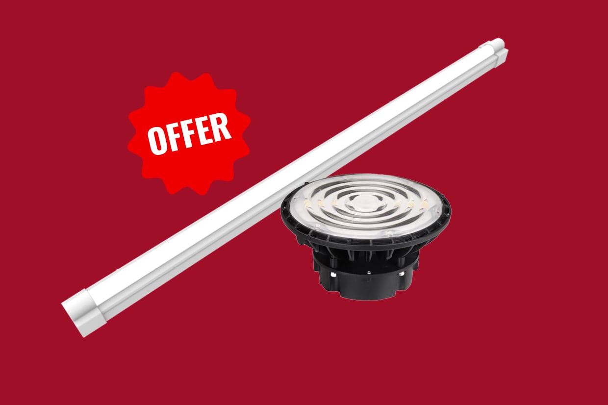Photos of RS Pro batten lights on offer.