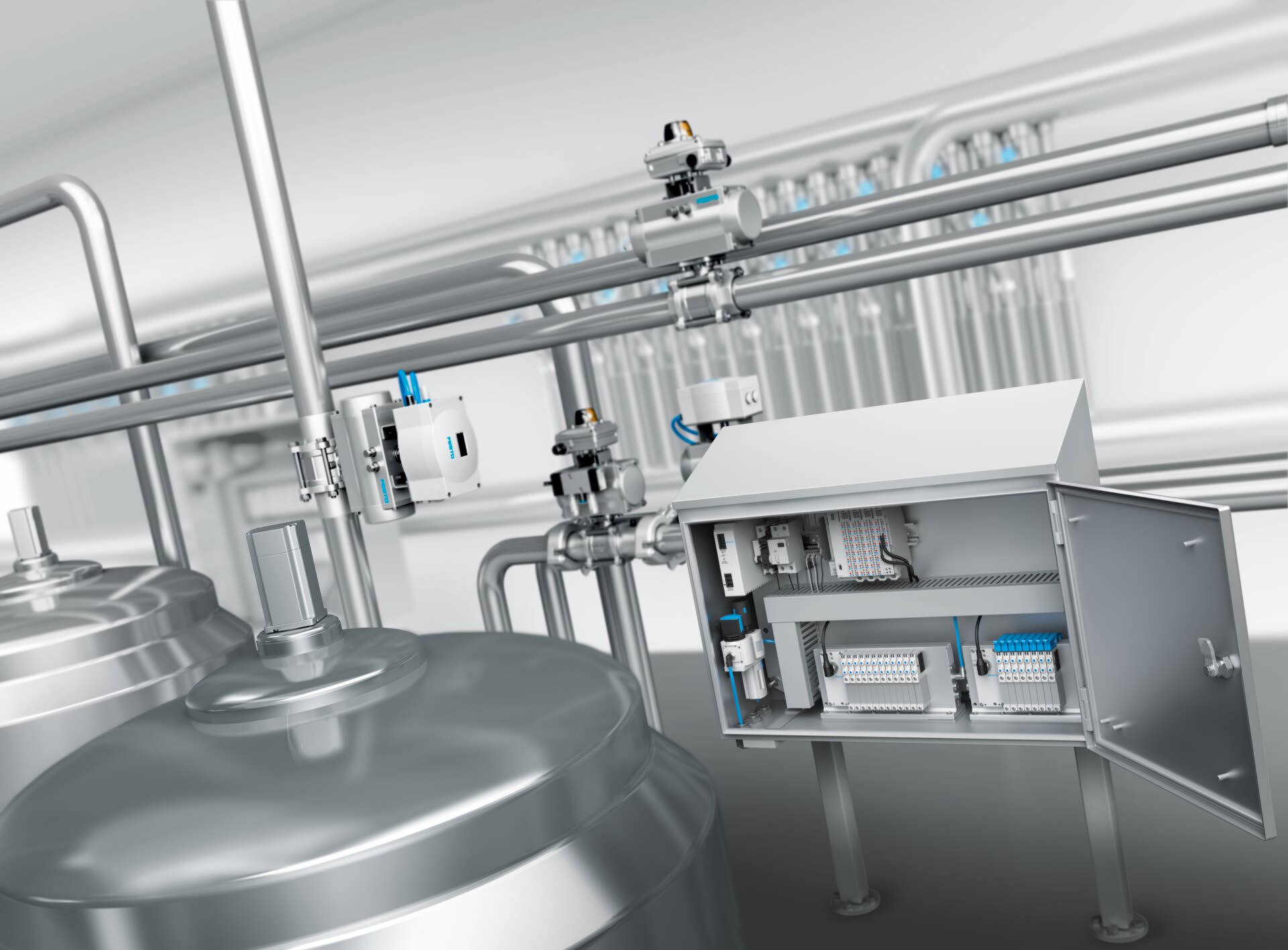 metalic silver process automation valve 