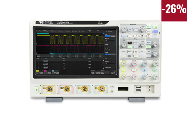 Stacjonarny oscyloskop sygnałów mieszanych Teledyne Lecroy z kompleksowym oprogramowaniem