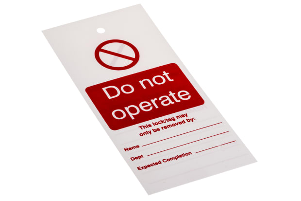 Do Not Operate' Lockout Tag