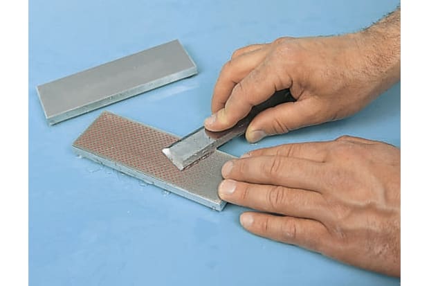 Using a sharpening stone