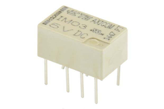 TE Connectivity PCB Mount Non-Latching Relay, 5V dc Coil, 2A Switching Current, DPDT
