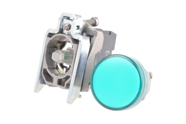 Schneider Electric, Harmony XB4, Panel Mount Green Universal LED Pilot Light, 22mm Cutout, IP66, IP67, IP69(IP69K)