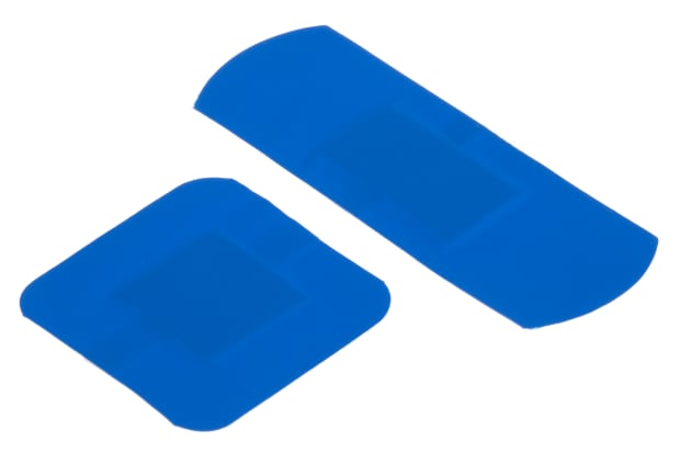 Blue, Detectable Waterproof Plasters
