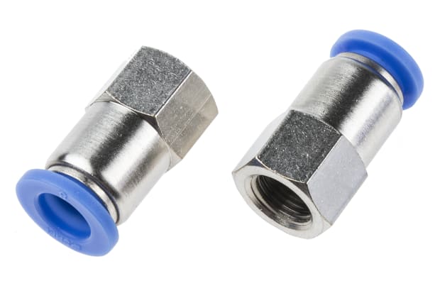 RS PRO Straight Threaded Adaptor, R 1/8 Female to Push In 8 mm