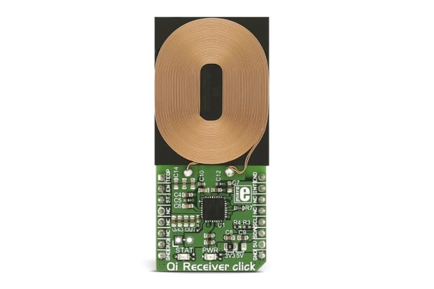 MikroElektronika Qi Receiver Click Energy Harvesting Add On Board MIKROE-2799