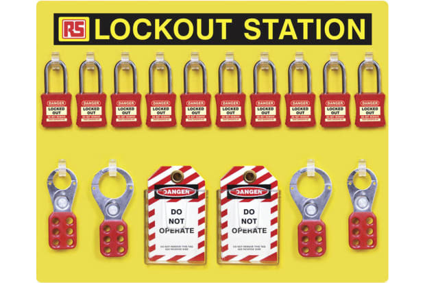 10 Padlock Lockout Station