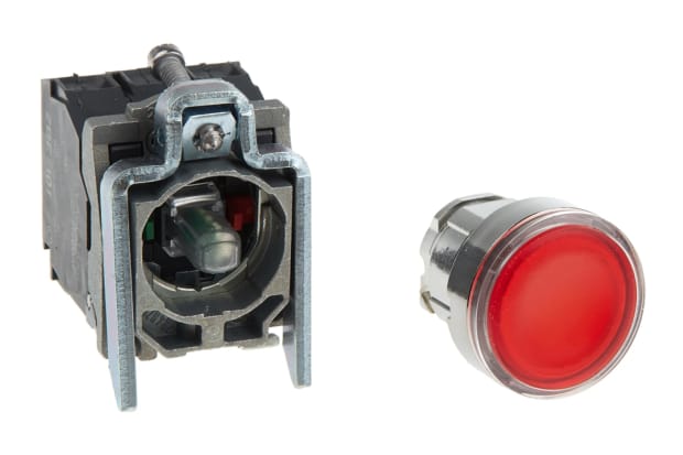 Schneider Electric Harmony XB4 Series Illuminated Push Button, Panel Mount, 22mm Cutout, SPDT, IP66, IP67, IP69(IP69K)
