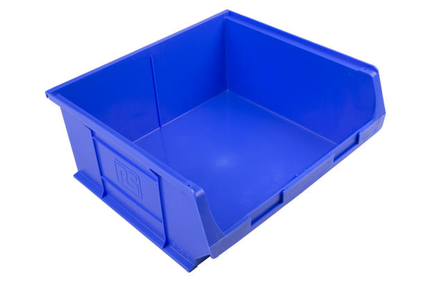 RS PRO PP Storage Bin, 376mm x 419mm x 180mm, Blue