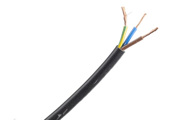 Cable de alimentación armonizado RS PRO H05VV-F RS PRO de 3 núcleos