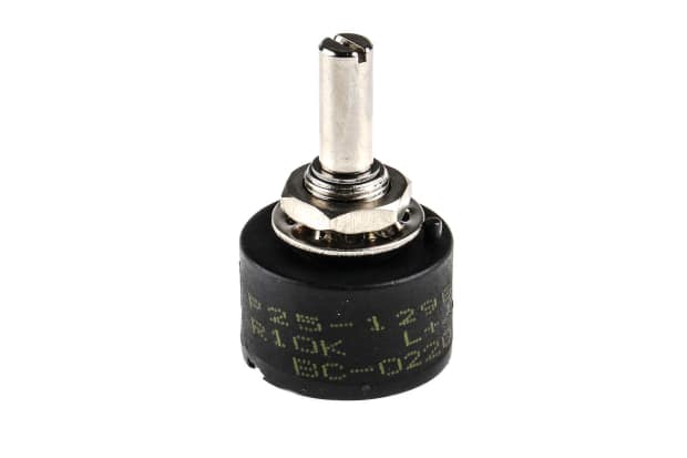 RS PRO 10kΩ Rotary Potentiometer 1-Gang Panel Mount