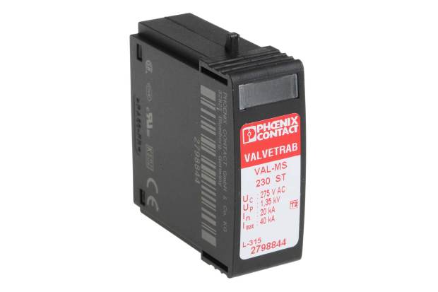 Phoenix Contact, VAL-MS 230 ST Surge Protector 230 V ac Maximum Voltage Rating 40kA Maximum Surge Current Surge