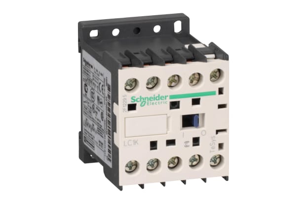 Schneider Electric TeSys K Contactor, 42 V ac Coil, 3-Pole, 9 A, 4 kW, 1NC