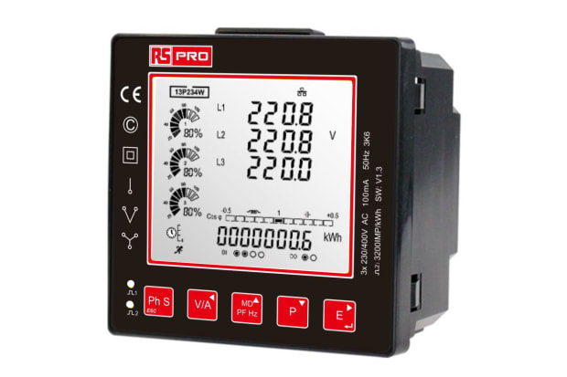 RS PRO 3-Phase Energy Meter